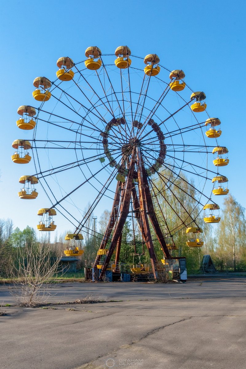Abandoned ferris wheel in Pripyat amusement park